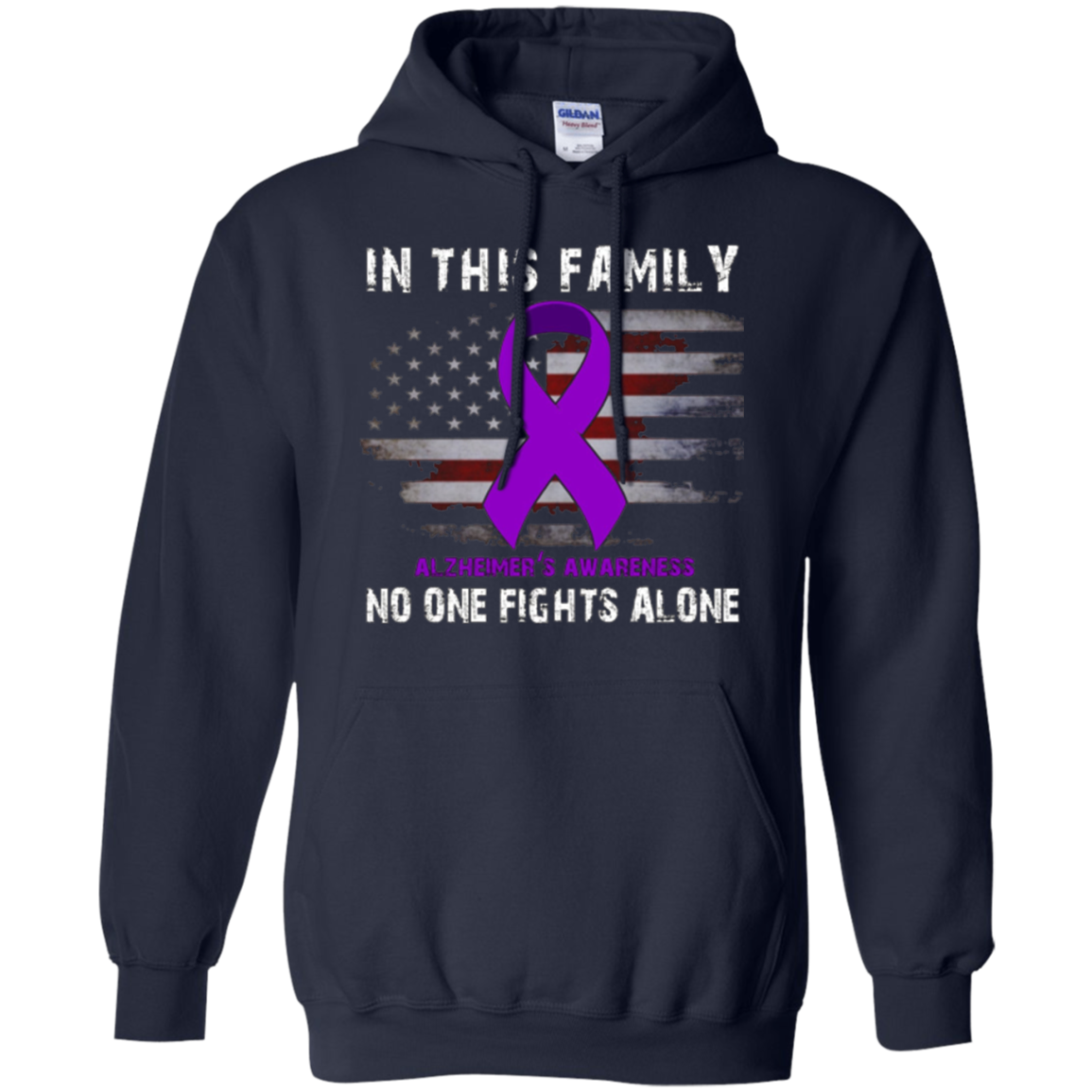 Alzheimer's Awareness Shirt - No One Fights Alone