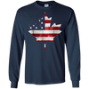 Image of Chemise américano-canadienne chemise drapeau feuille d'érable