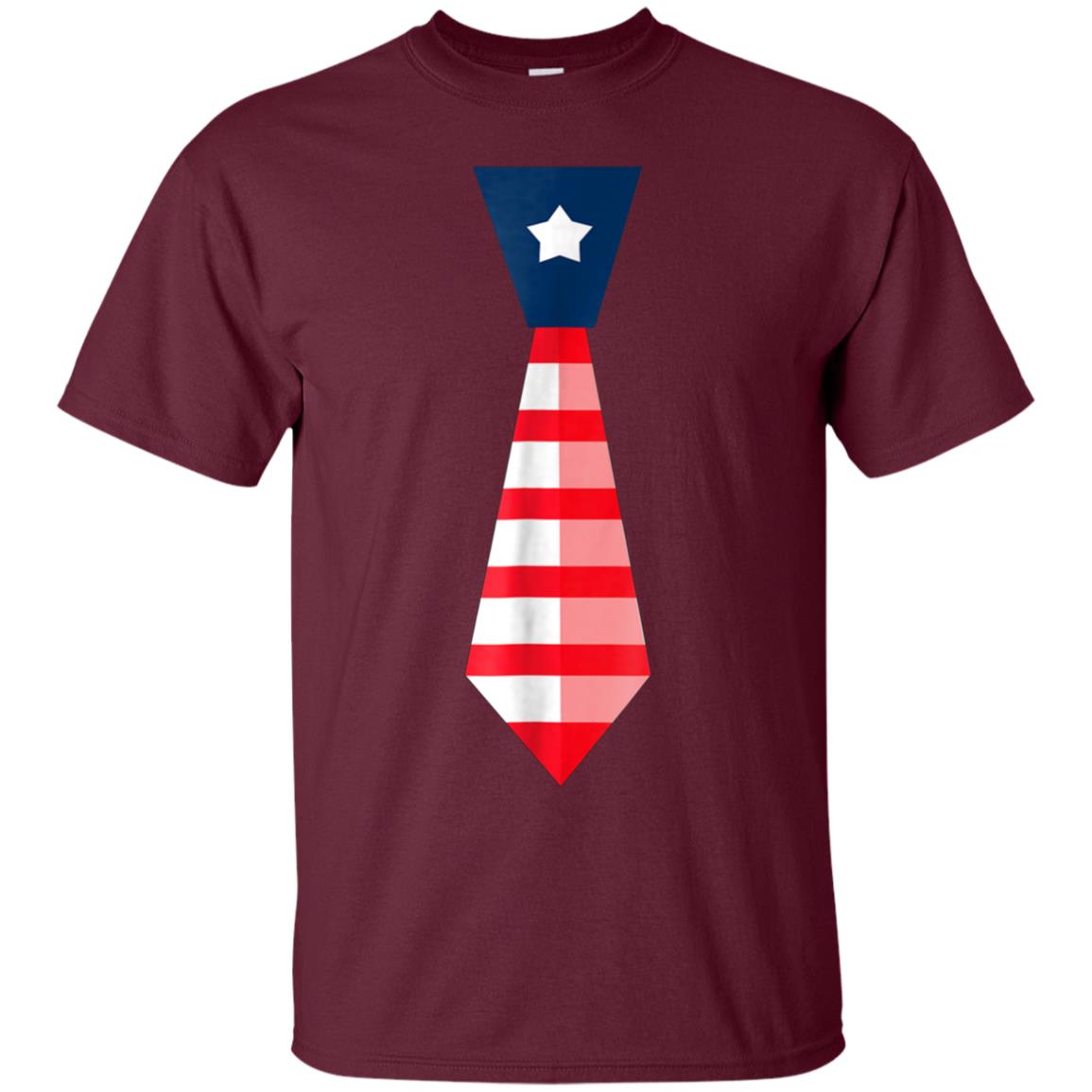 4th of July T-Shirt-Cute Fourth of July American Necktie Tee