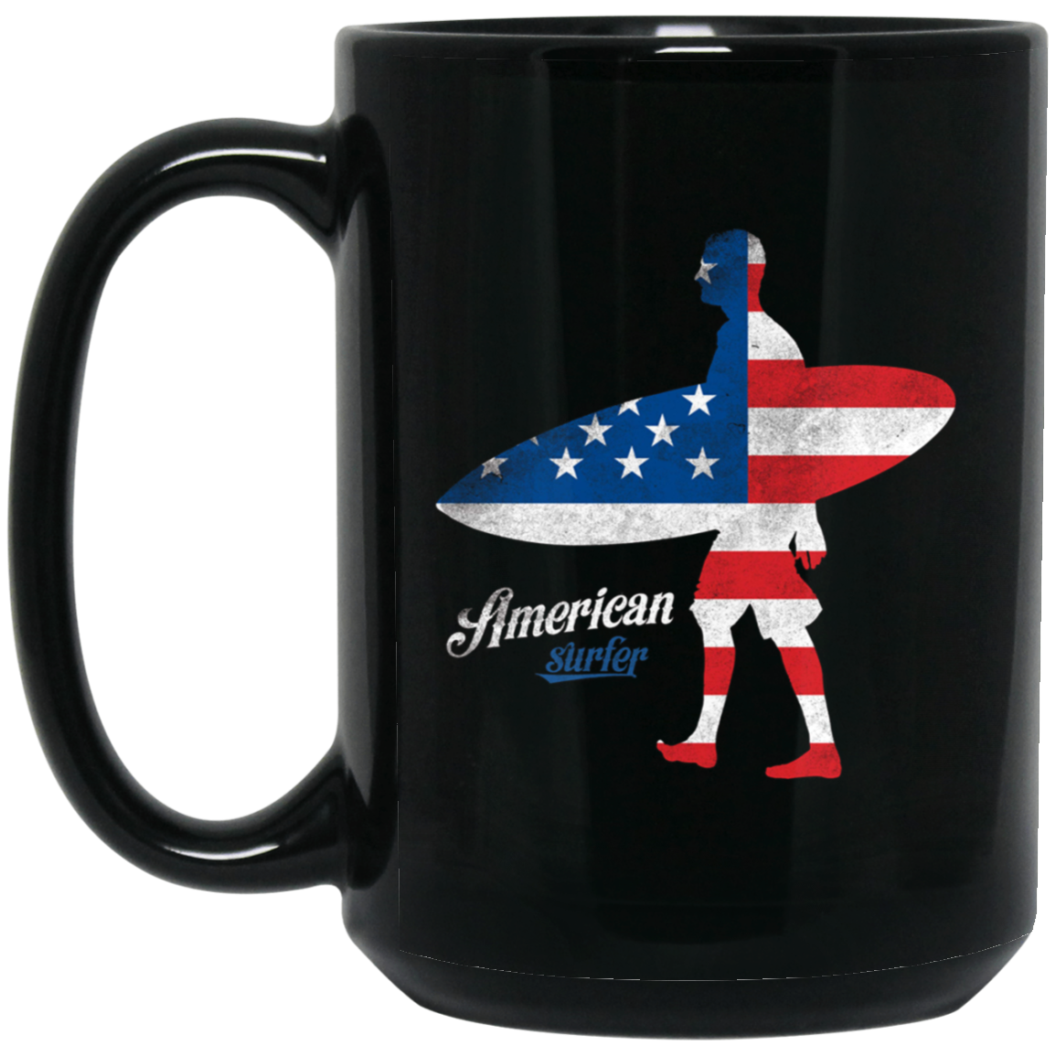 American Flag Surfer Tee Shirt USA Love Surfing Surf Gifts