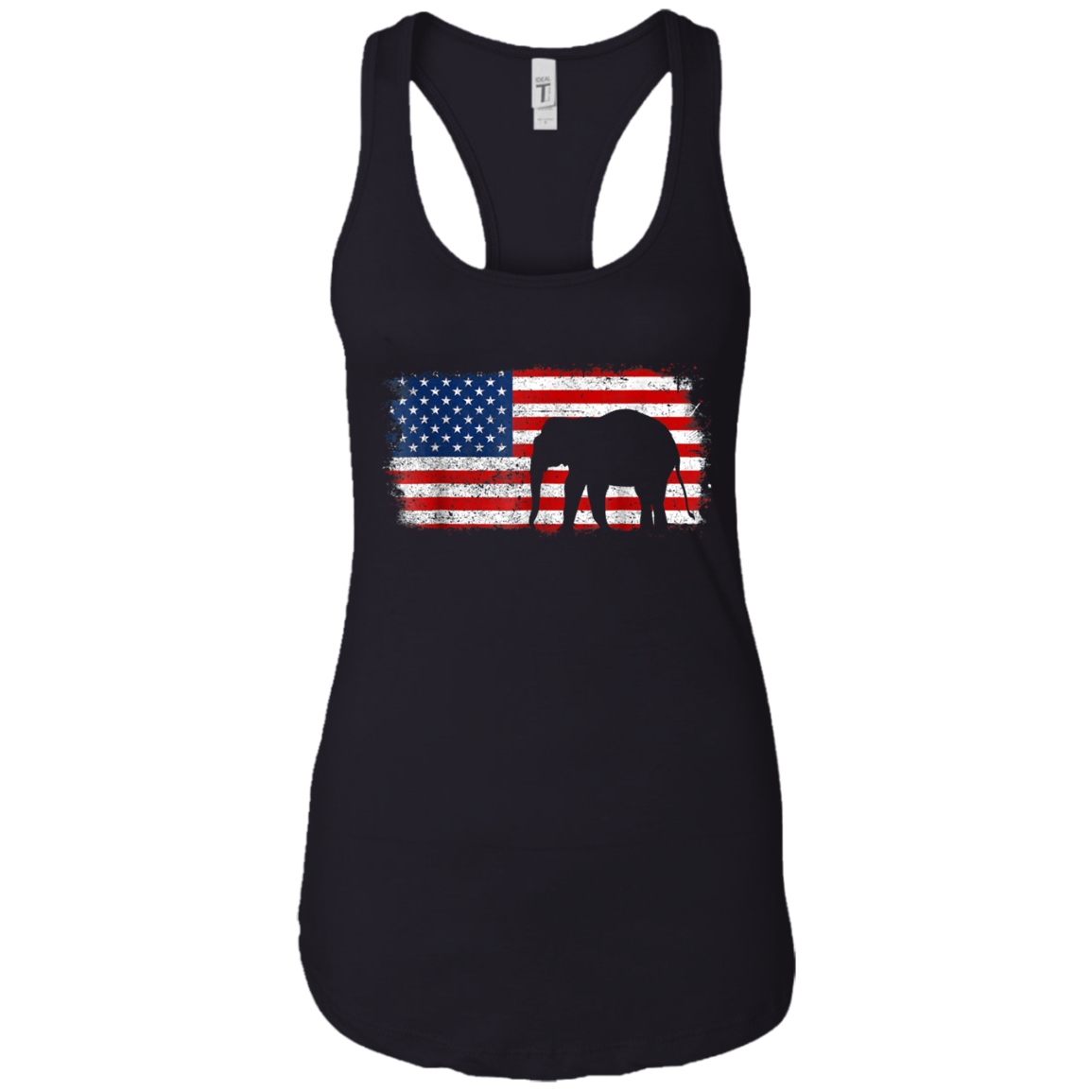 ASIAN ELEPHANT American Flag Vintage T-Shirt