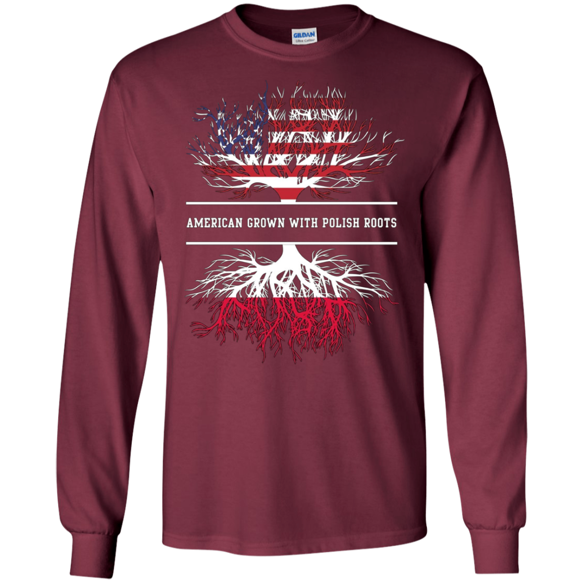 American Grown With Polish Roots T-Shirt Poland Tee