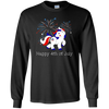 Image of Americorn Patritoic Licorne Happy 4th of July Long Sleeve