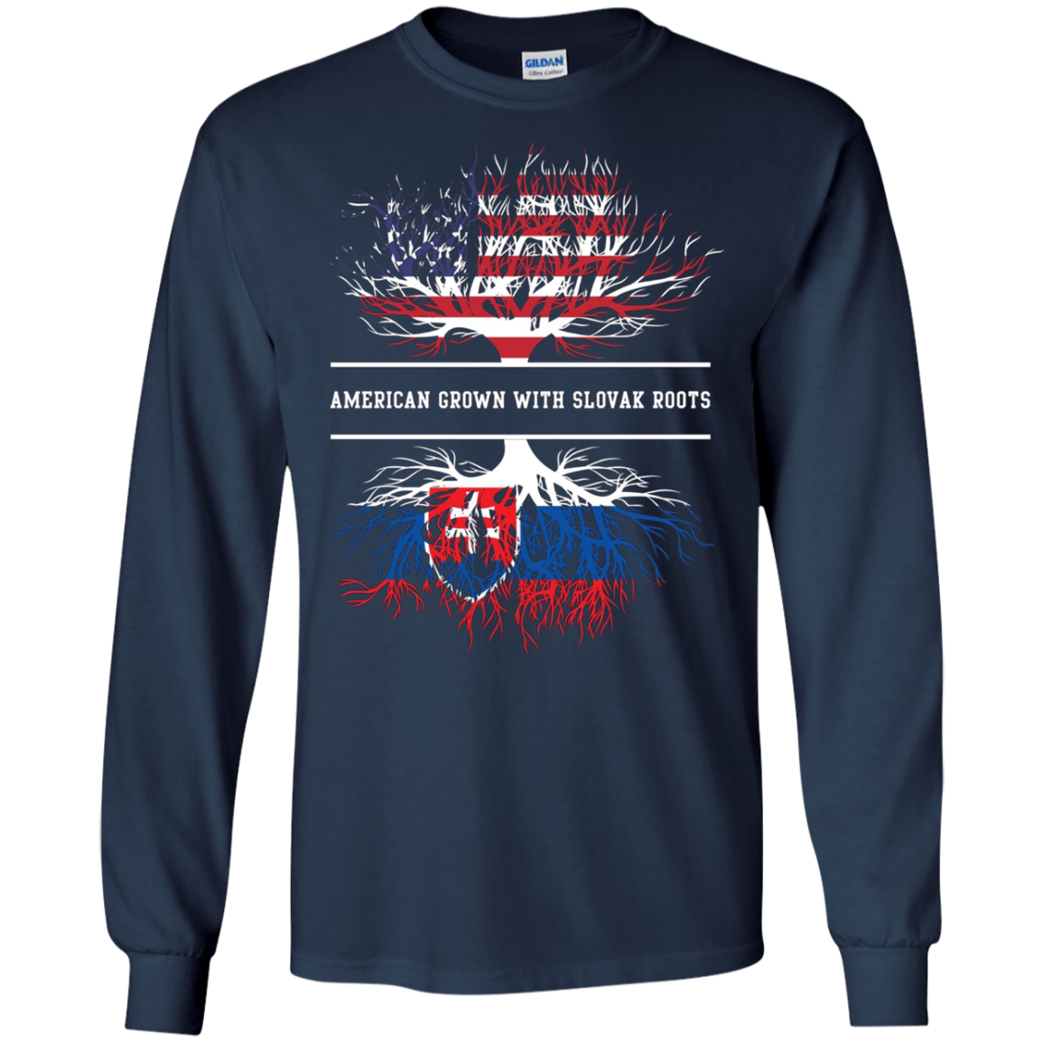 American Grown With Slovak Roots T-Shirt Slovakia Tee