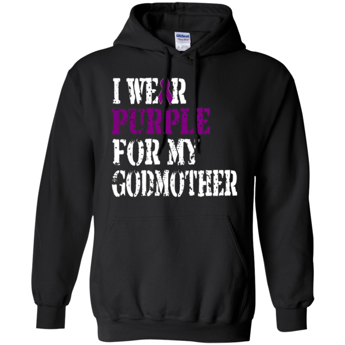 Alzheimer's Awareness T-shirt I Wear Purple For My Godmother