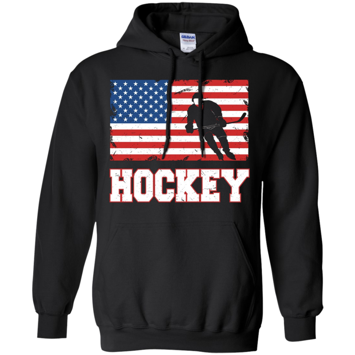 American Flag Hockey Tshirt Patriotic