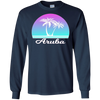 Image of Aruba Souvenir TShirt Tropical Palm Tree Beach Travel Gift