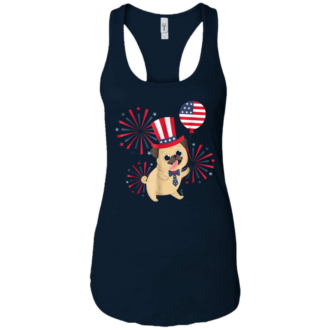 4th of July T-Shirt - Funny Fourth of July Pug Shirt