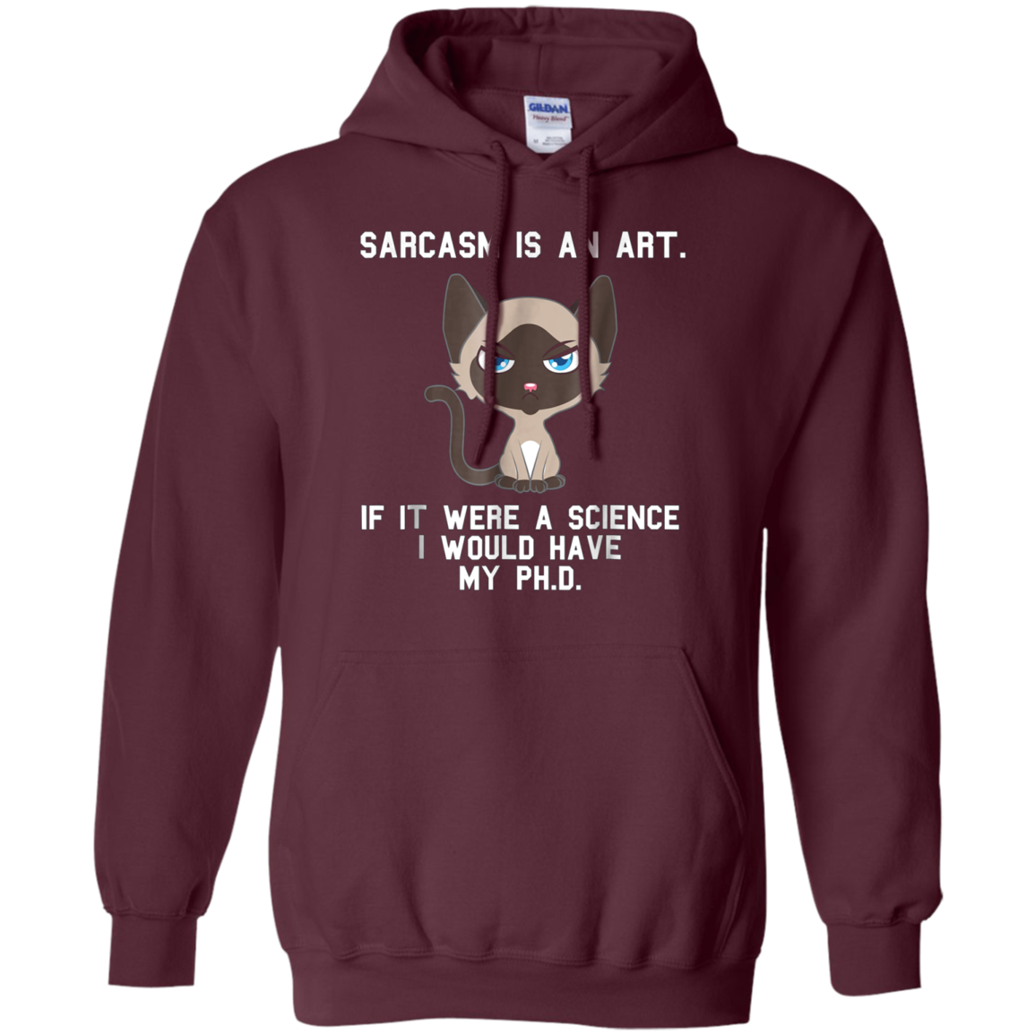 Sarcasm is an art...Funny cute sarcastic cat t-shirt