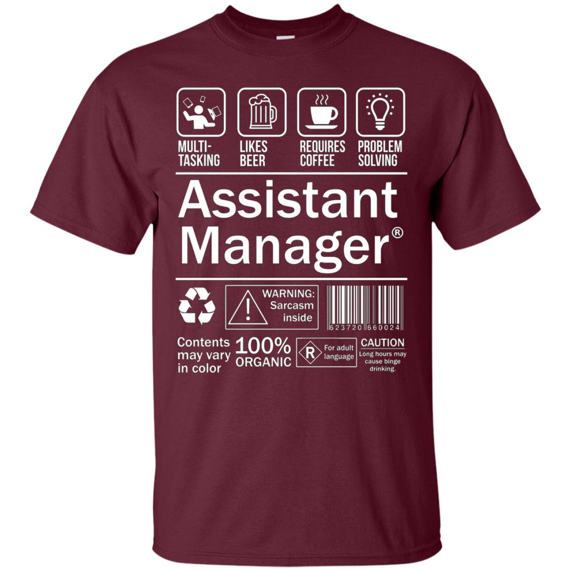 Assistant Manager Product Label T-Shirt Mens Womens