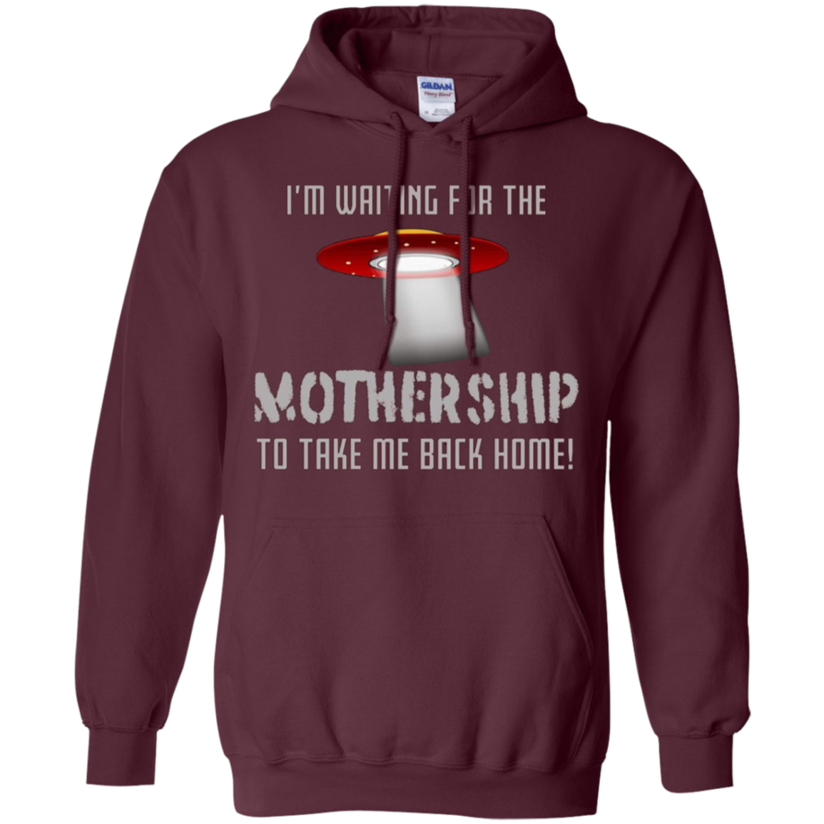 "I'm waiting for the Mothership" funny Ufo t-shirt