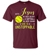 Image of WITH JESUS IN HER HEART & A Softball Hand She Is T-Shirt