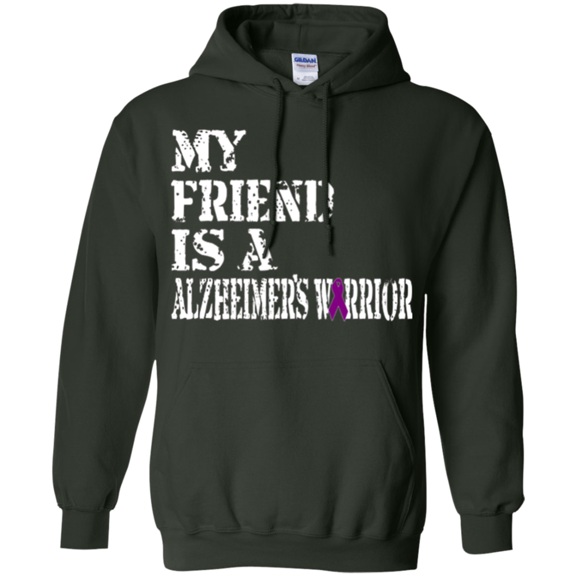Alzheimer's Awareness T-Shirt For Friends Purple Ribbon Tee
