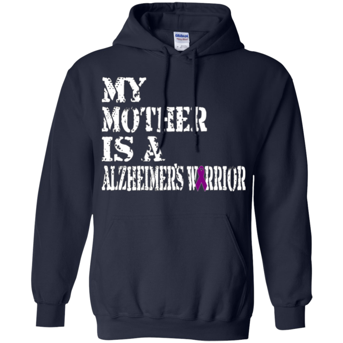 Alzheimer's Awareness Tshirt For Mothers Purple Ribbon Tee