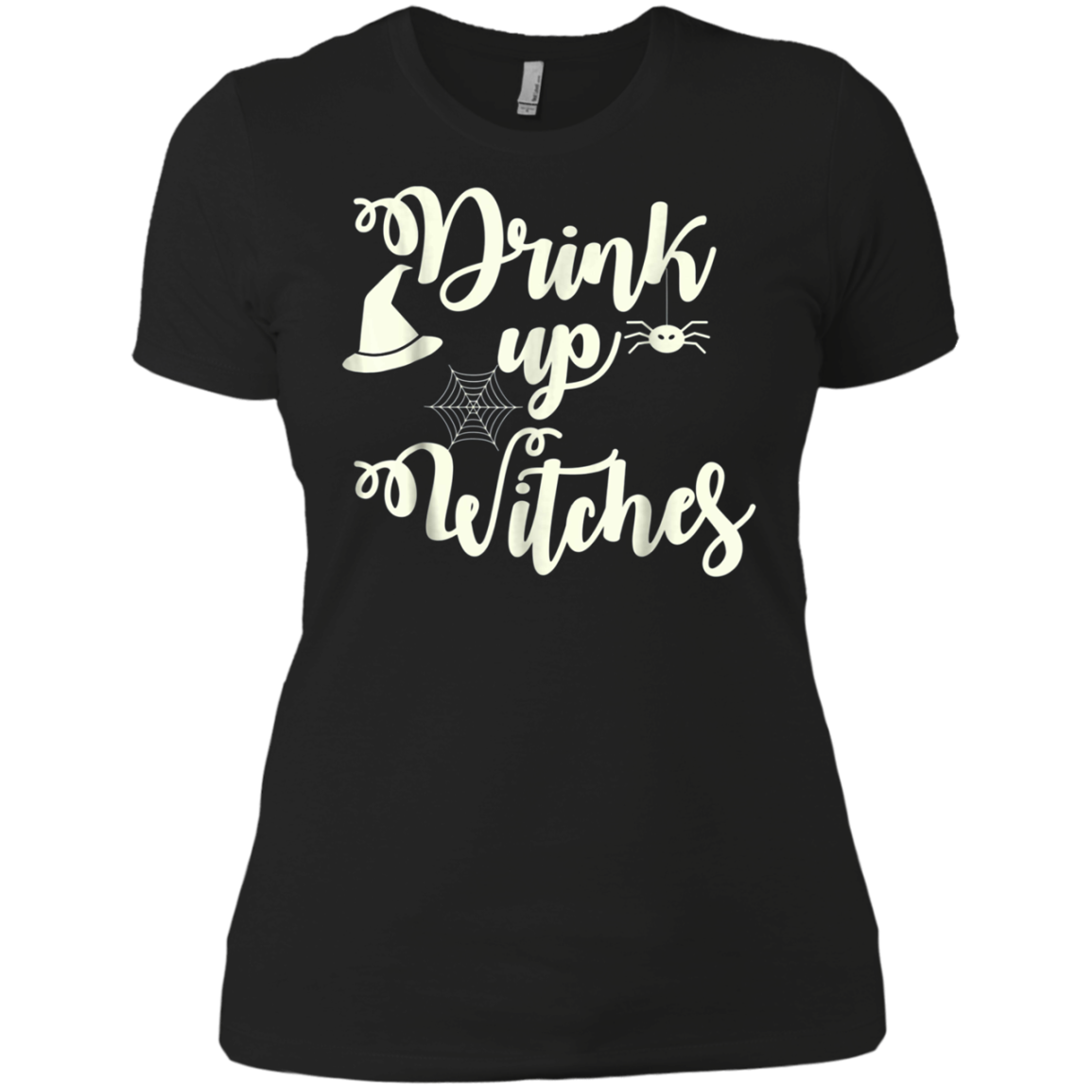 Funny Halloween Wine Lovers Shirt Women Drink Up Witches Tee