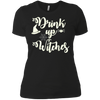 Image of Funny Halloween Wine Lovers Shirt Women Drink Up Witches Tee