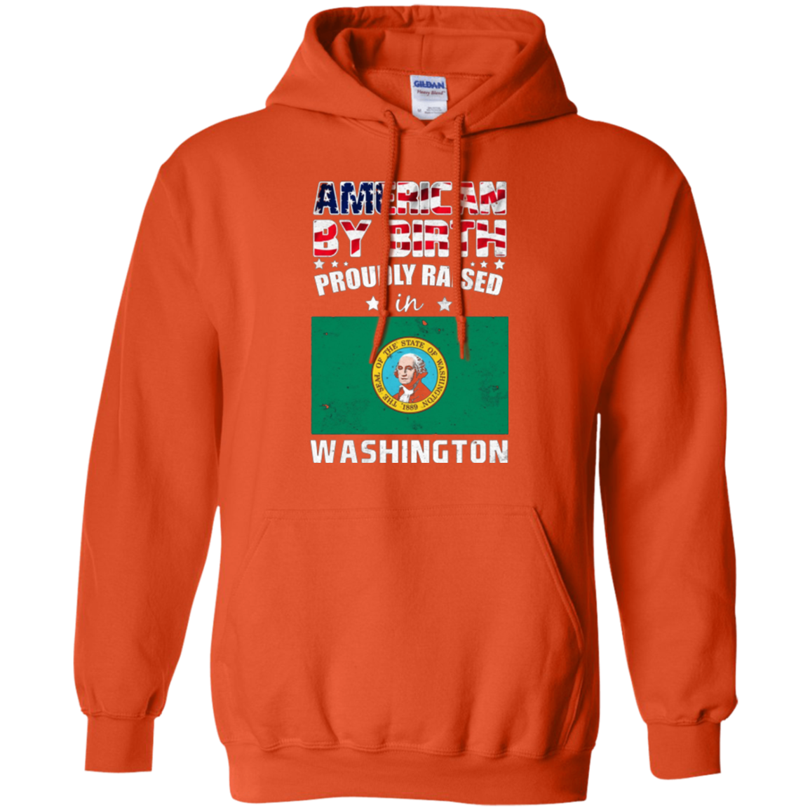 American By Birth Proudly Raised In Washington Flag Shirt