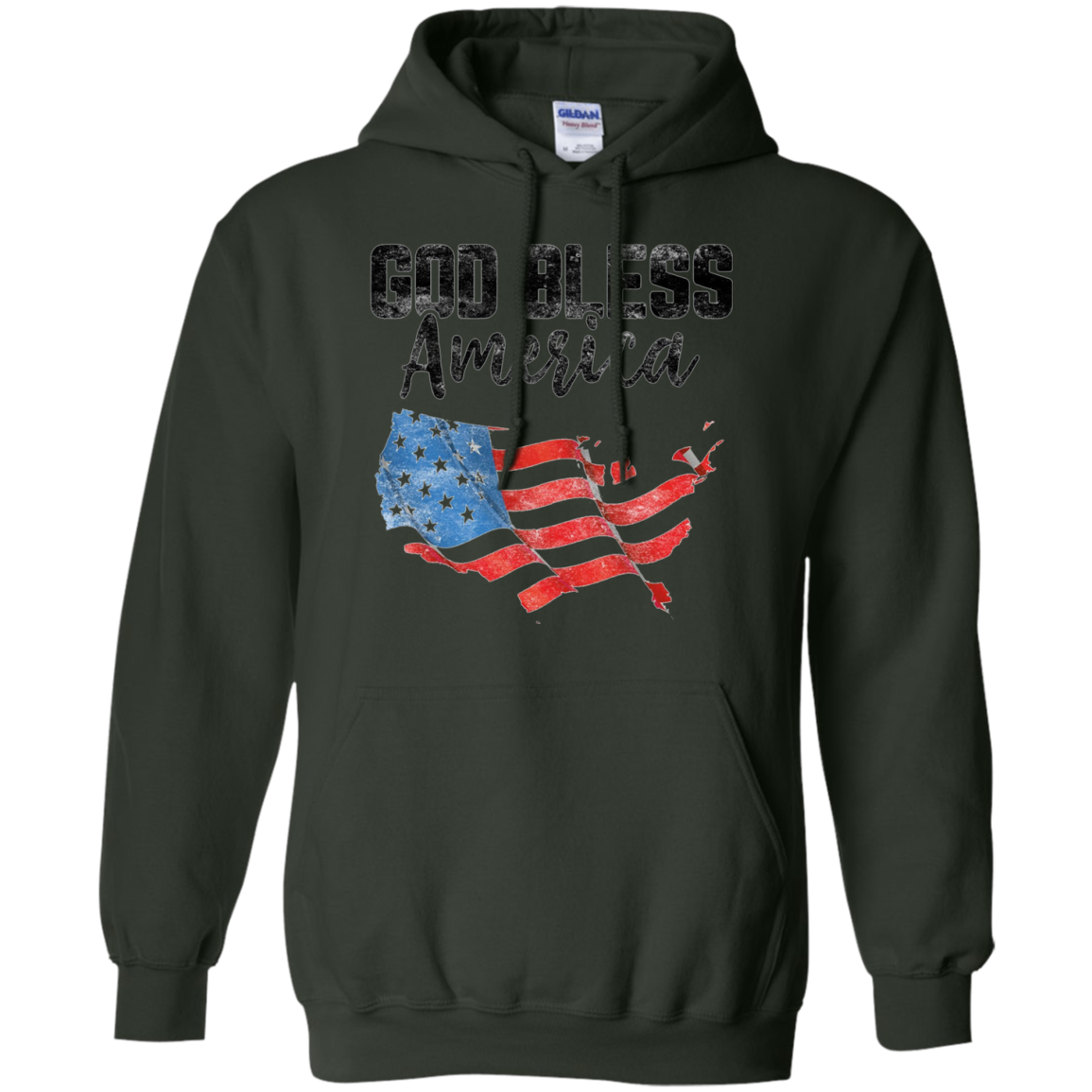American Flag T-Shirt God Bless America 4th of July Tee Unis