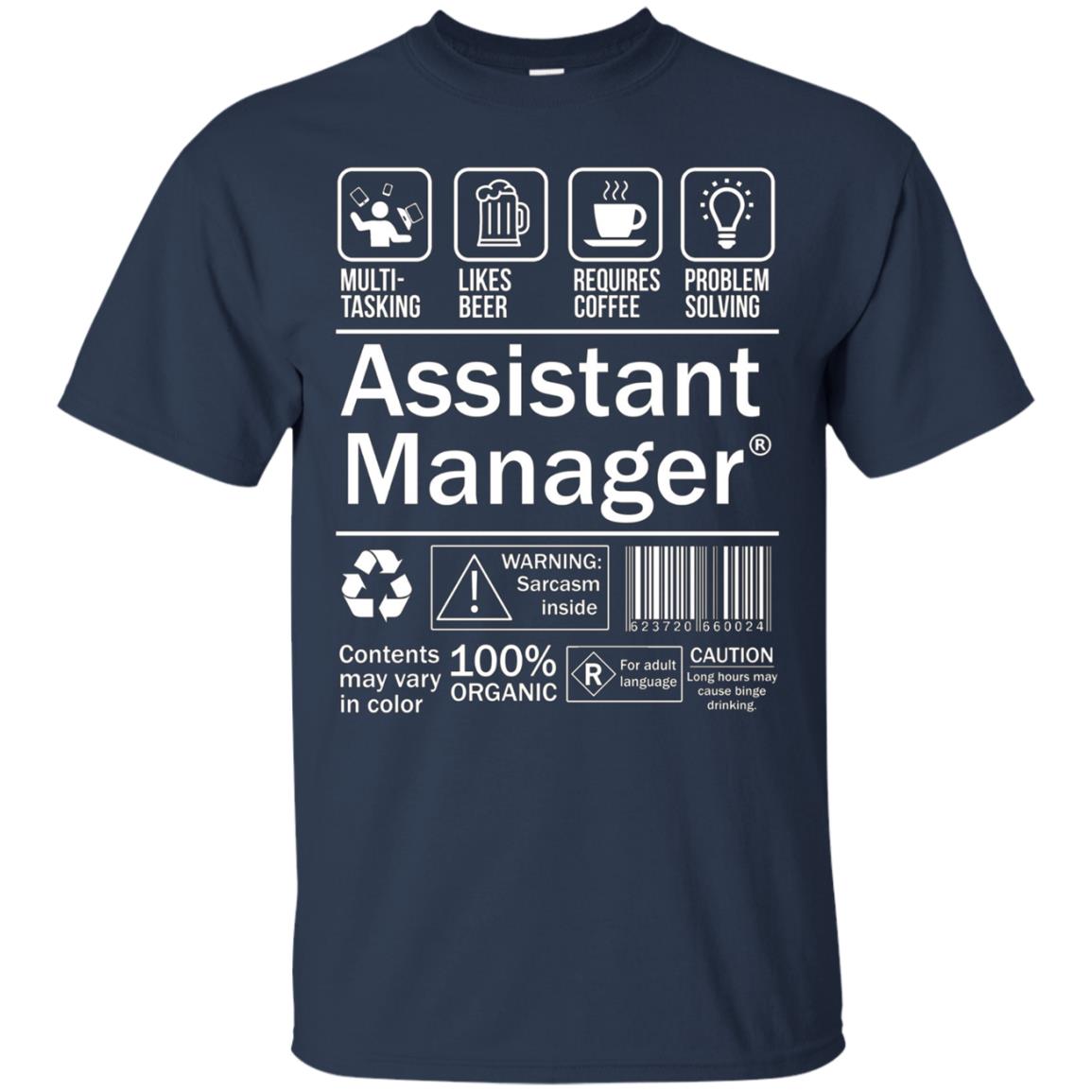 Assistant Manager Product Label T-Shirt Mens Womens