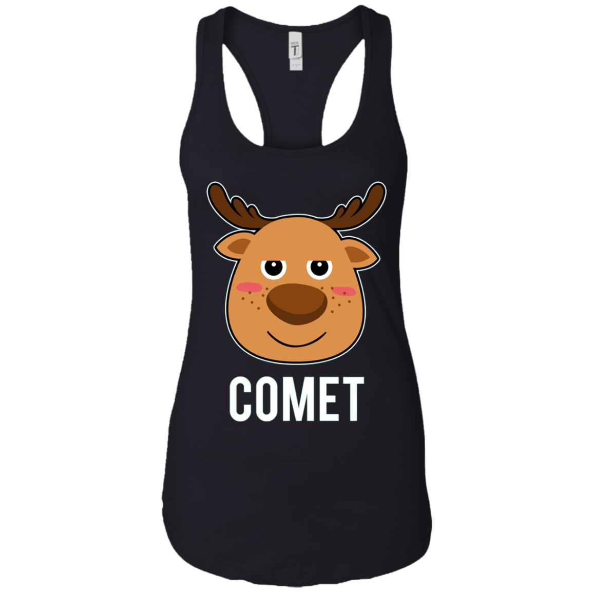 Santa Reindeer Comet T-Shirt Christmas Group Costume Tee