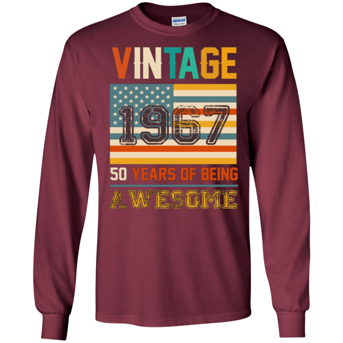 50 year old birthday gifts Vintage 1967 T-shirt