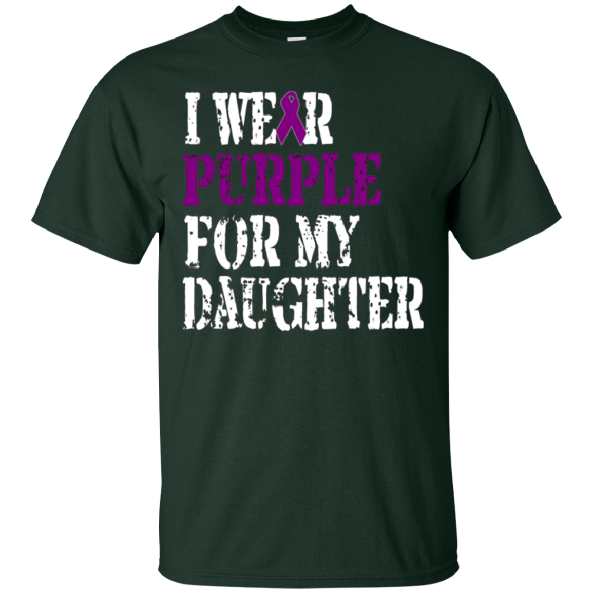Alzheimer's Awareness T-shirt I Wear Purple For My Daughter