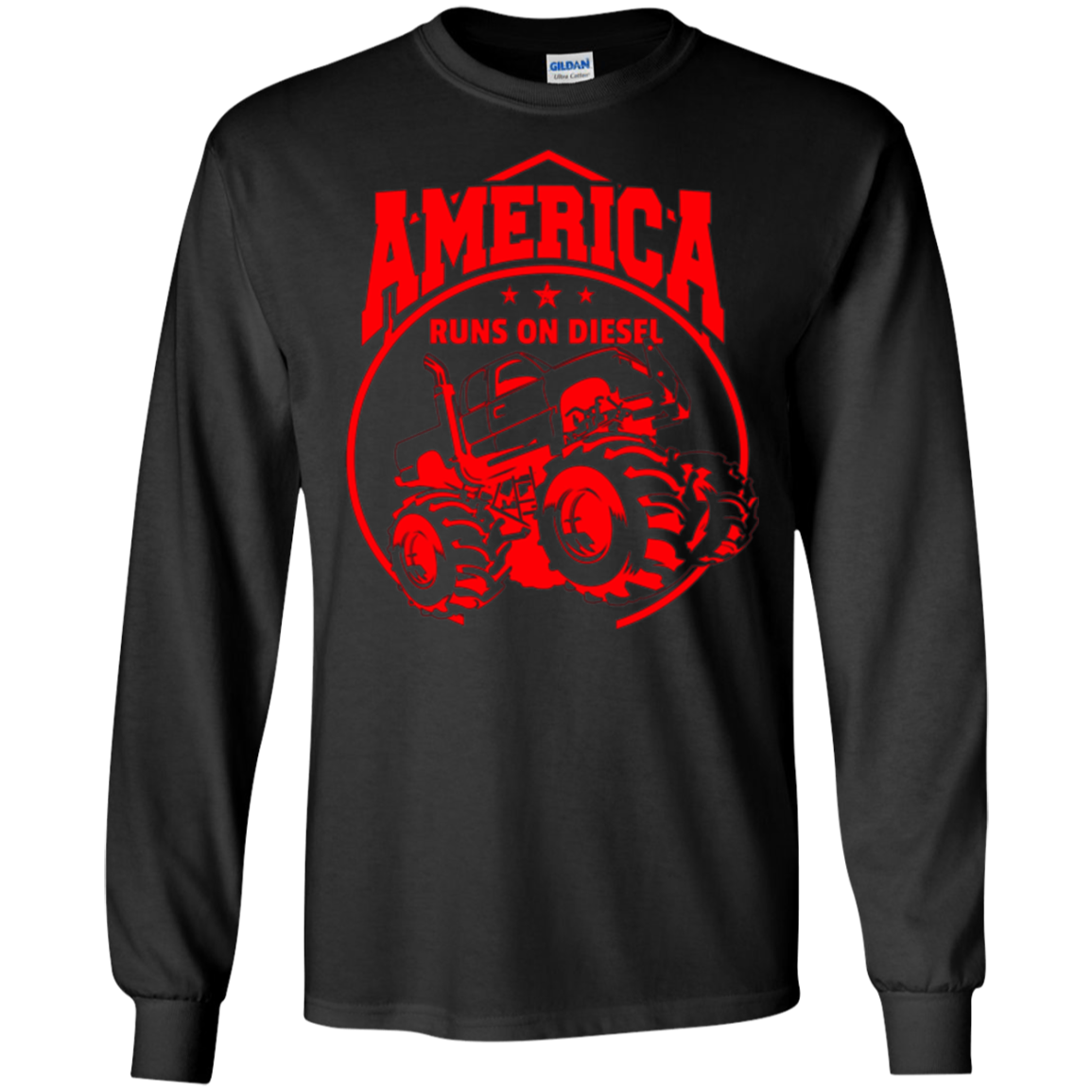 America Runs On Diesel Gear Monster SUV Truck Fans T-Shirt