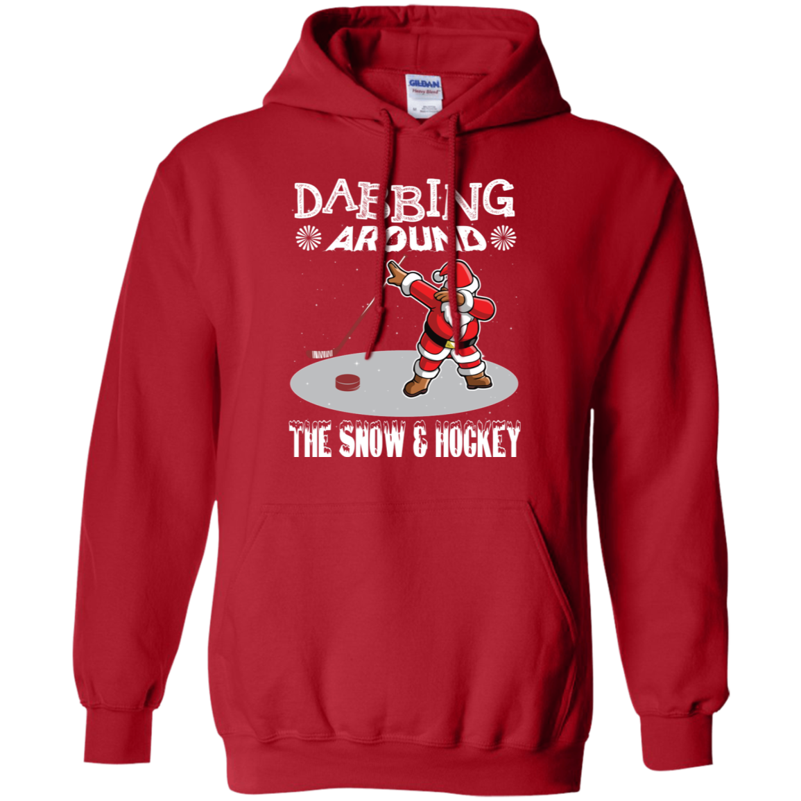 Santa Dabbing Around The Snow & Playing Hockey Fun Shirt