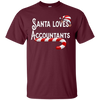 Image of Santa Loves Accountants T-Shirt Numbers Gift Tee