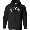 Image of Airplane Shirt Funny Airplane Pilot Heartbeat Flying Tees