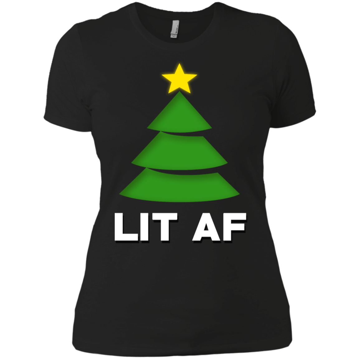 Christmas Tree Lit Af Funny Christmas Shirt