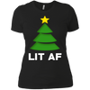 Image of Christmas Tree Lit Af Funny Christmas Shirt
