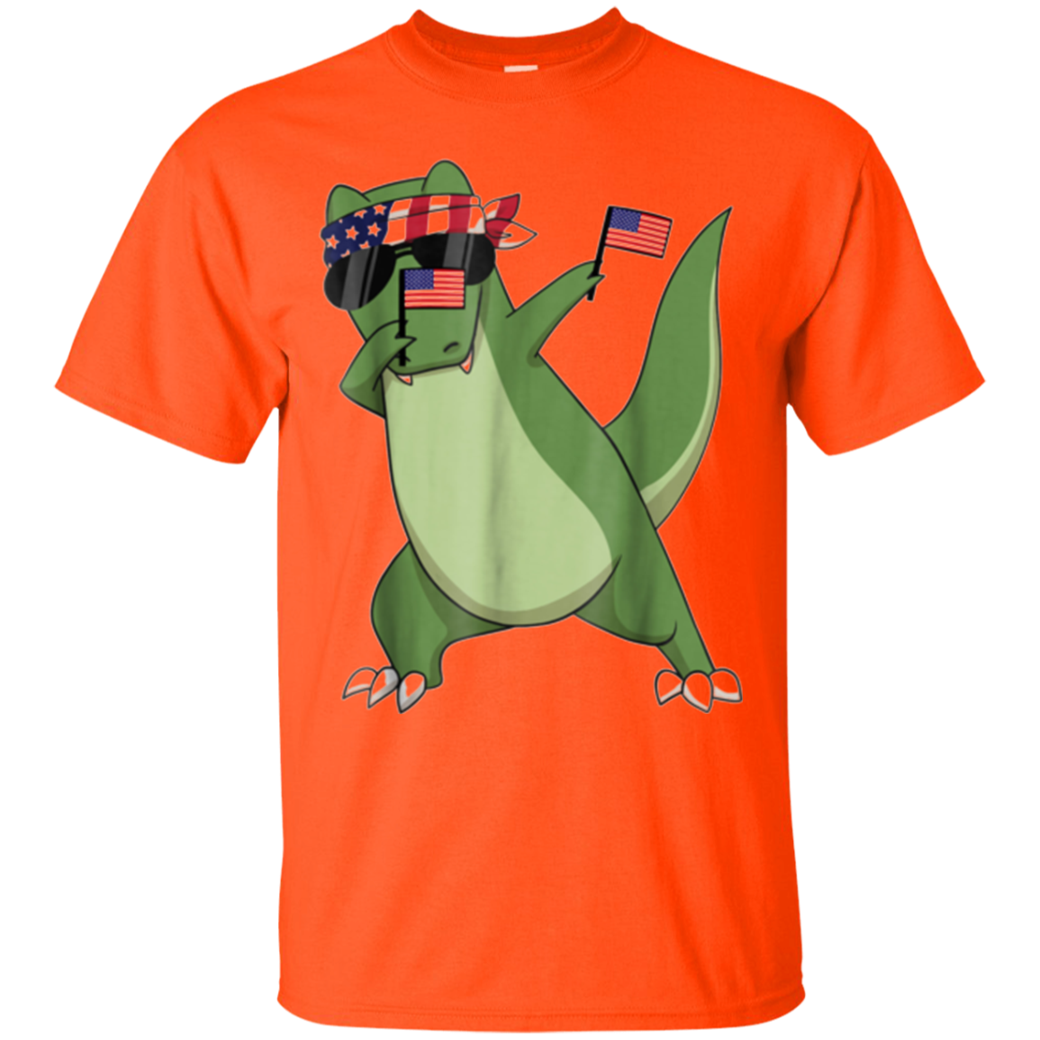 American Pride T-Rex Dinosaur USA Dabbing Funny T Shirt