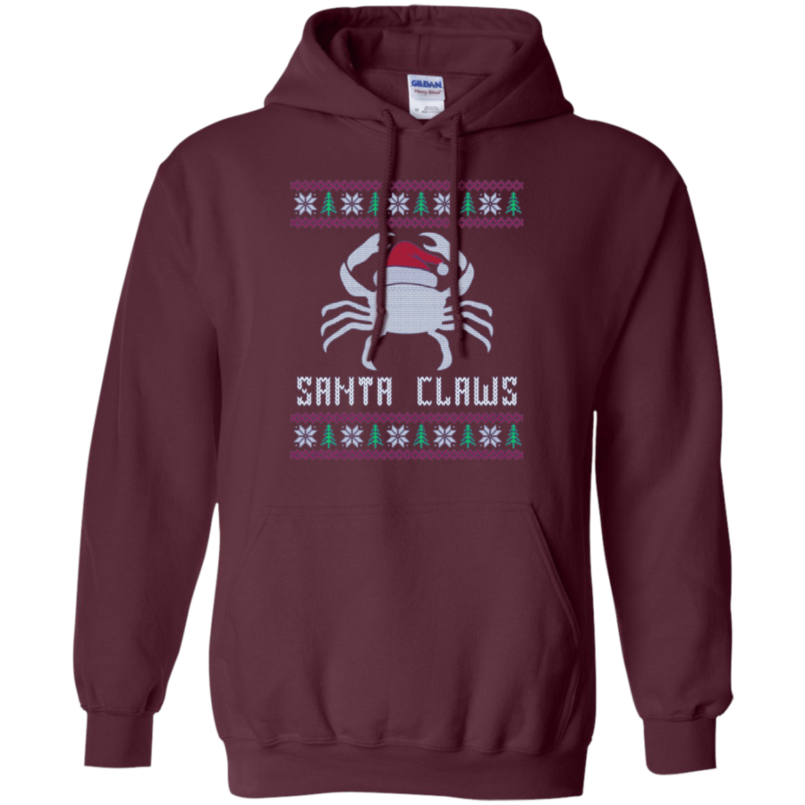 Santa Claws Festive Crab Ugly Christmas Gift Long Sleeve