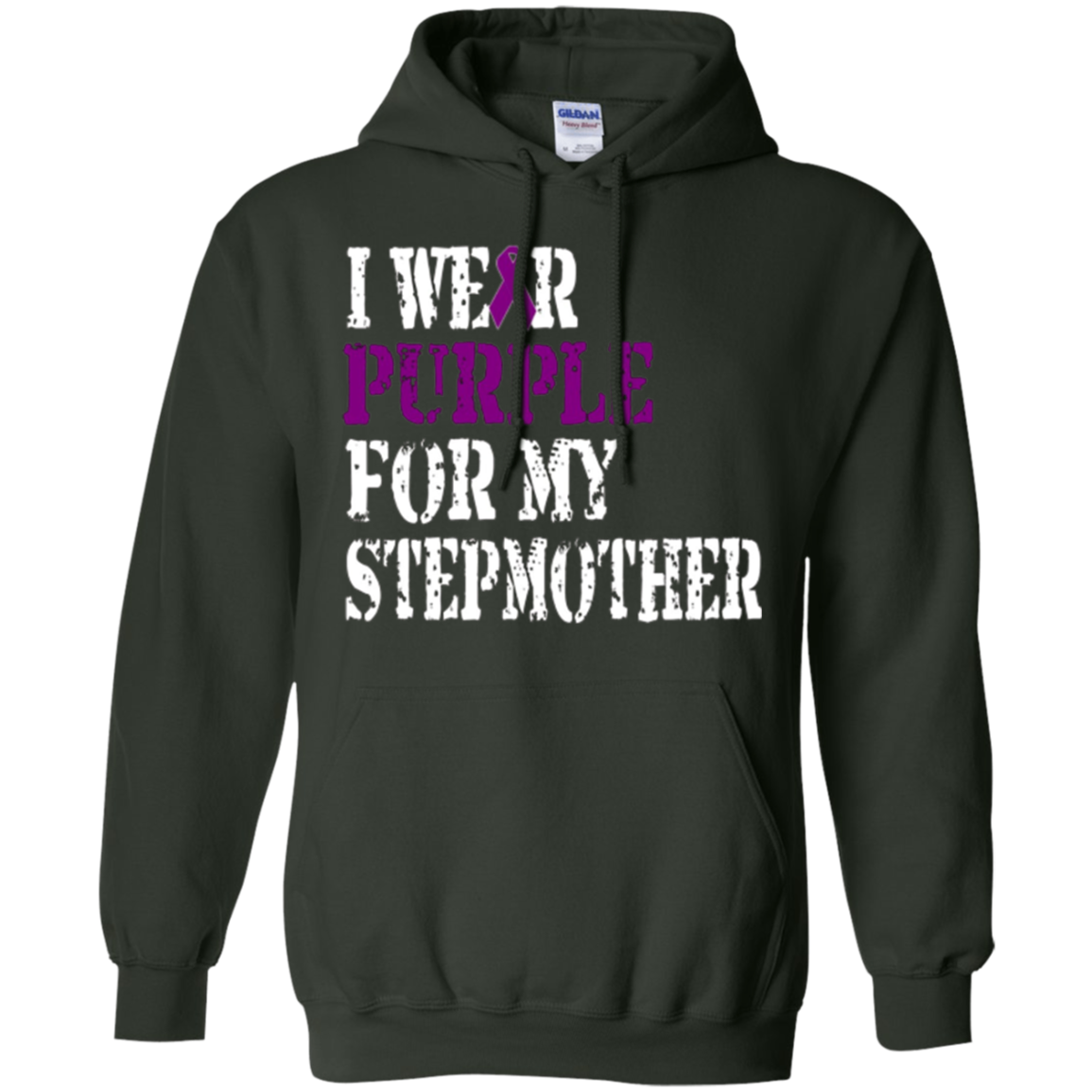 Alzheimer's Awareness Tshirt I Wear Purple For My Stepmother