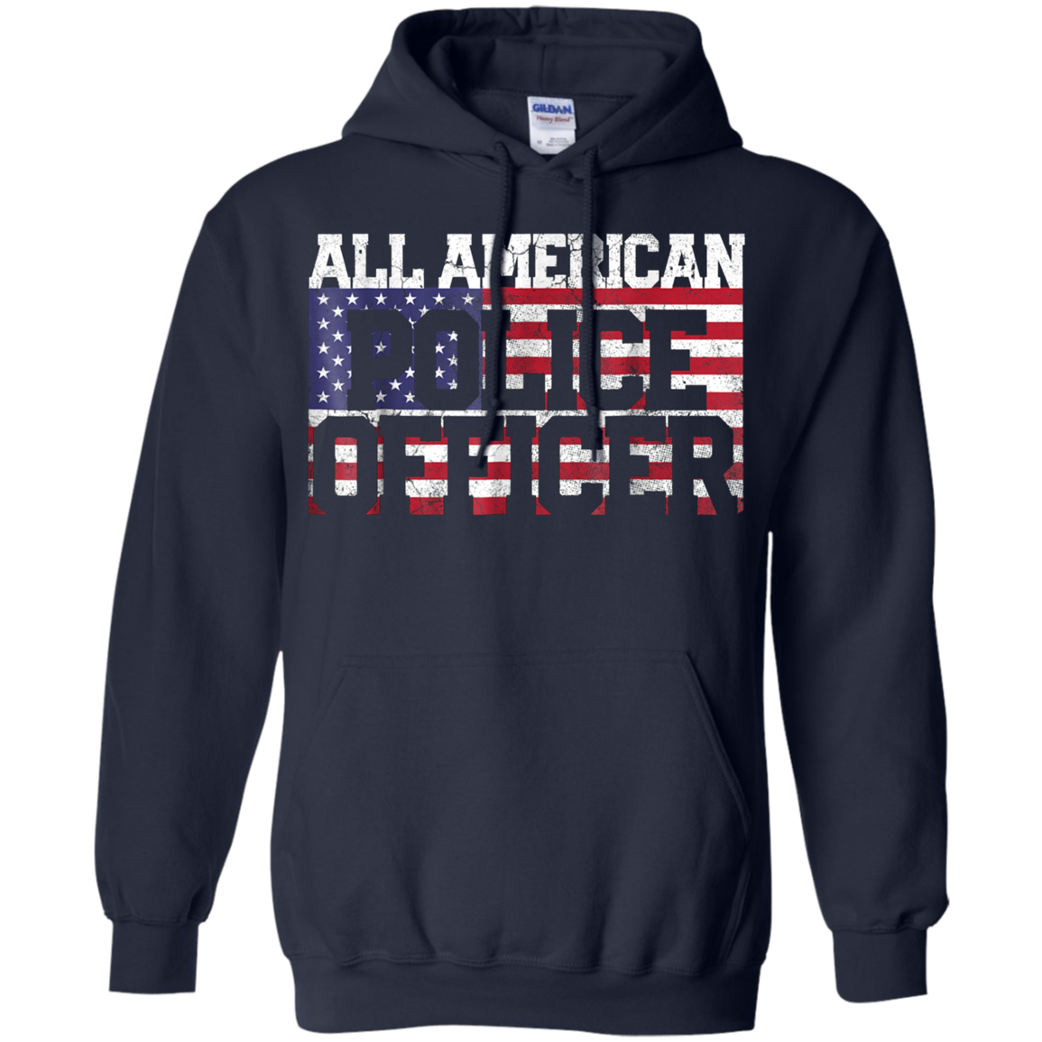 4th of July TShirt All American Police Officer Father's Day
