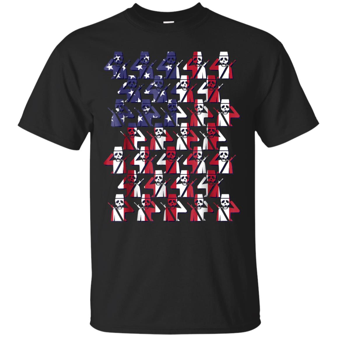 American Patriot Day Funny Skulls T Shirt Original Gift Tee