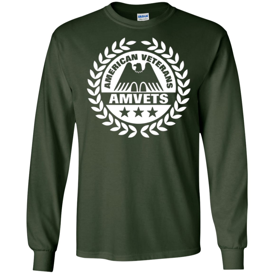 American Veterans AMVETS T-Shirt. Veterans Day Patriotic Tee