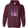 Image of American Softball Flag T-Shirt - Players and Pink Bat