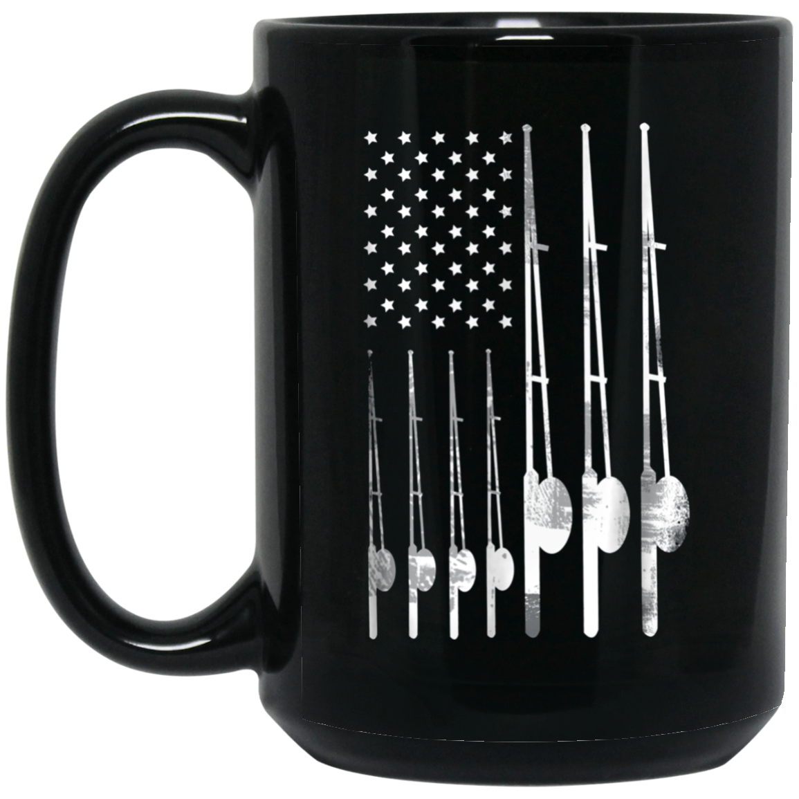 'Patriotic Fishing USA Flag' Cool Fishing July 4th Shirt