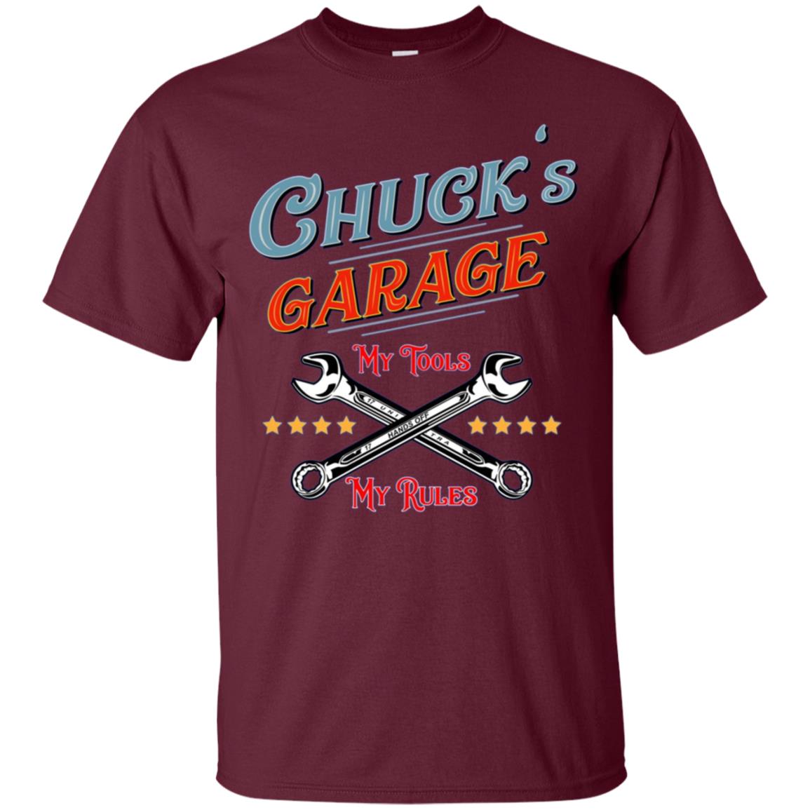 Chuck's Garage funny long sleeve tee shirt