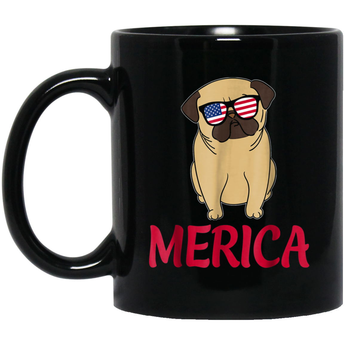 American Flag Pug T-Shirt 4th July Shirt Gift 2018