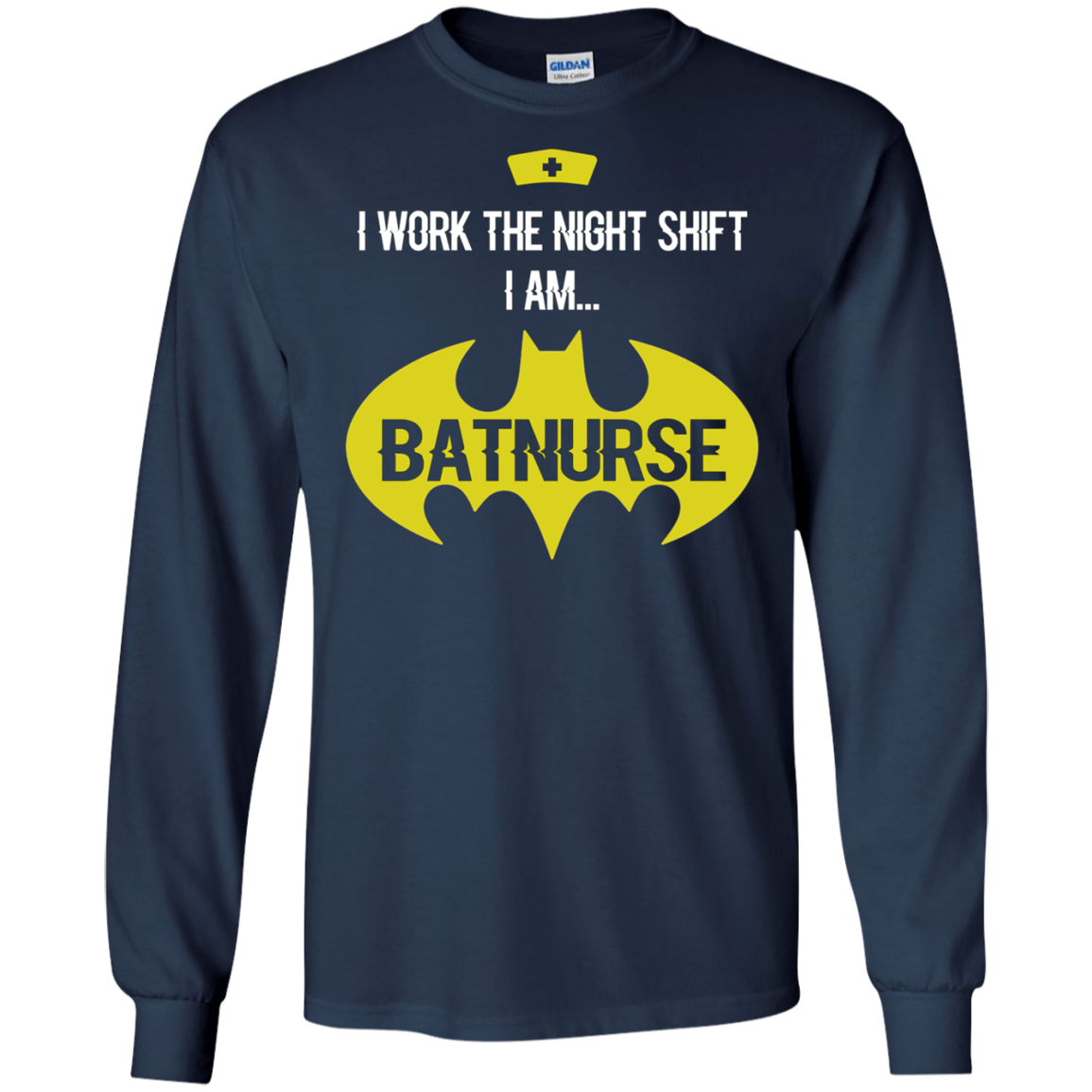 Adult Nurse T-Shirt Am Bat Nurse I Work The Night Shift Shirt