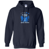 Image of Je porte un t - shirt bleu pour quelqu'un que j'aime.