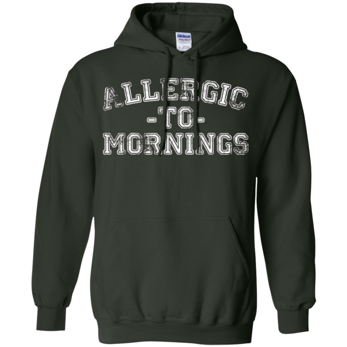 Allergic To Mornings T-Shirt - Funny Sleep Late Lovers Tee