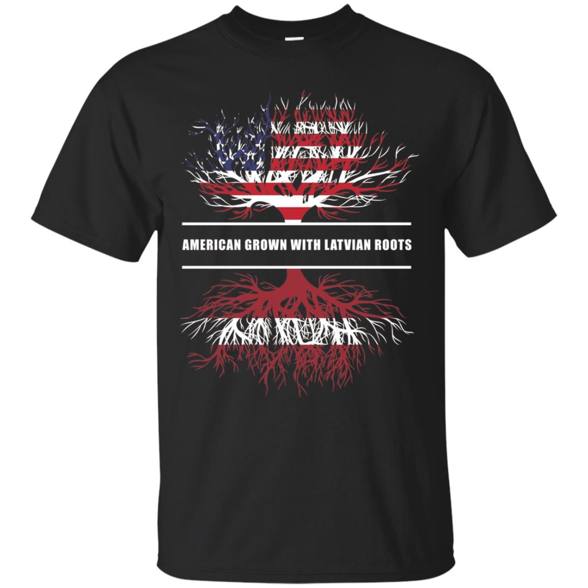 American Grown With Latvian Roots T-Shirt Latvia Tee