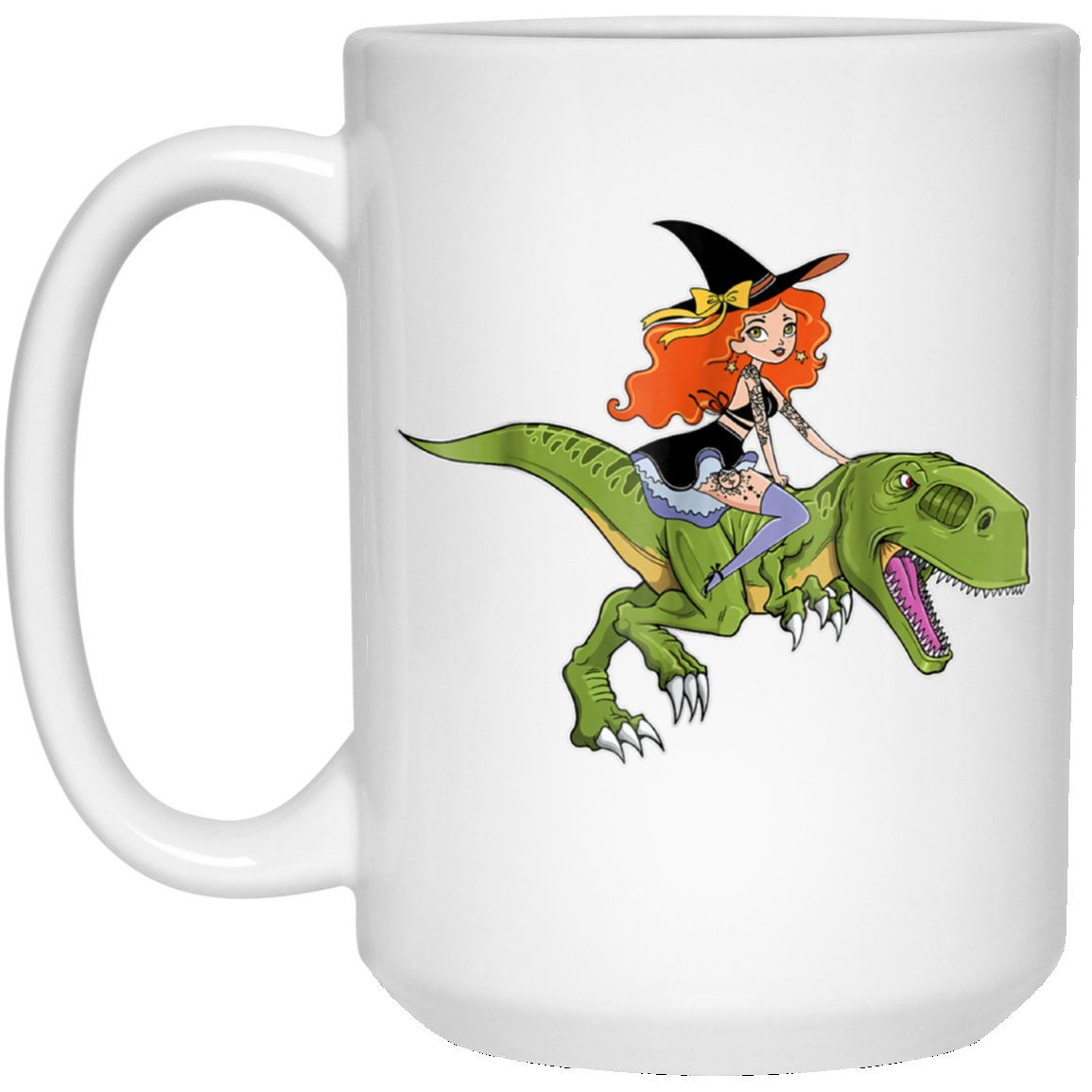 Witch Riding Dinosaur Halloween Costume Funny Gift Shirt