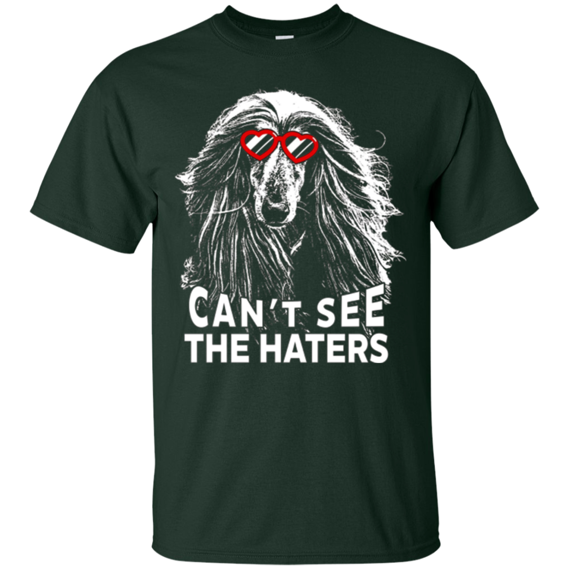 La chemise de chien de meute afghane ne peut pas voir les amants de chien mignons Haters placer la balle sur le tee