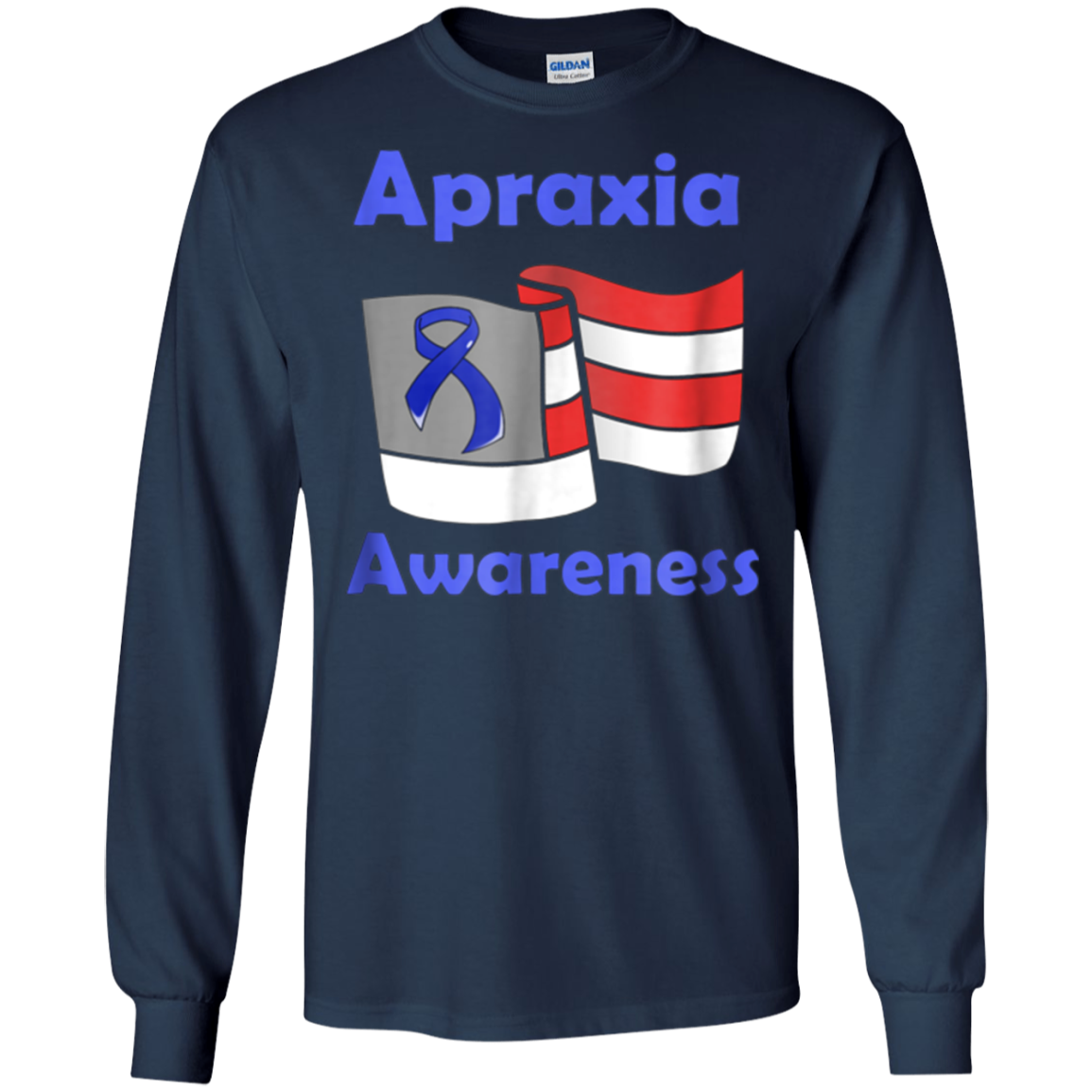 Apraxia Awareness American Flag T shirt
