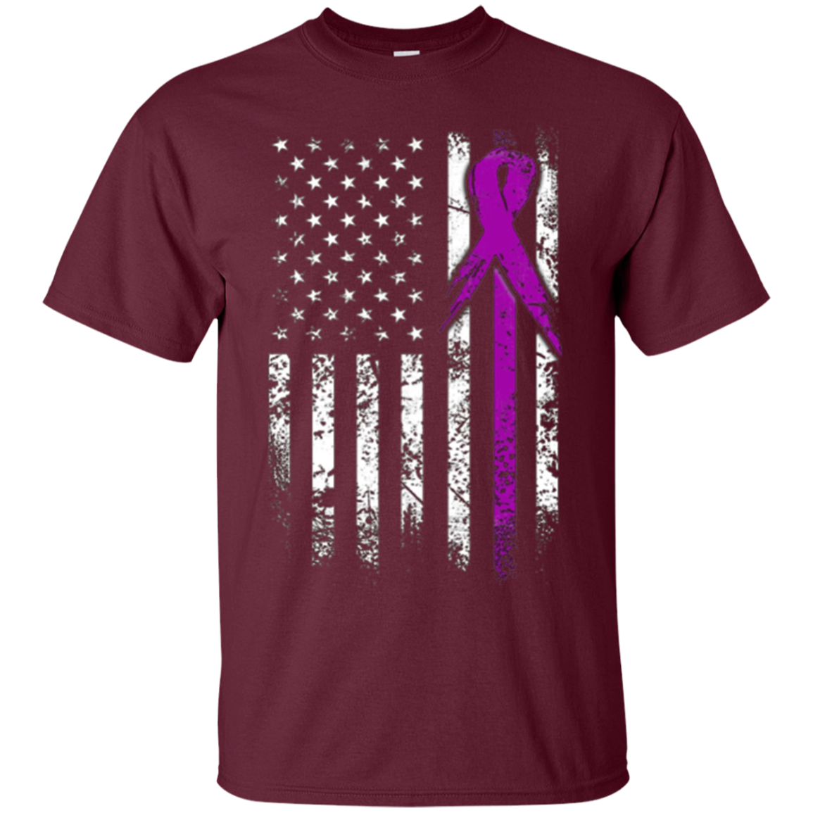 Alzheimer T-Shirt, American Flag Grunge Shirt
